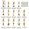 22pcs 11 styles Alloy Dreadlocks Beads OHAR-CP0001-09-2
