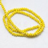 Electroplate Opaque Solid Color Crystal Glass Rondelle Beads Strands EGLA-F049A-01AB-2
