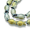 Electroplate Glass Beads Strands X1-EGLA-T025-03E-3