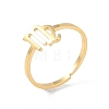 Real 18K Gold Plated 304 Stainless Steel Adjustable Finger Ring RJEW-L115-01G-09-1