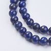 Natural Lapis Lazuli(Filled Color Glue) Beads Strands G-K269-02-8mm-3