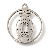 201 Stainless Steel Pendants STAS-R136-26P-1