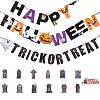 Halloween Decoration Paper Flag Banners DIY-WH0453-12A-1