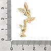 Brass Micro Pave Cubic Zirconia Pendants KK-C141-04KCG-3