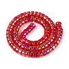 AB Color Plated Transparent Glass Beads Strands LS-GLAA-T026-4x8mm-T10-2