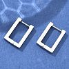 Tarnish Resistant 304 Stainless Steel Huggie Hoop Earrings X-STAS-R115-21P-2