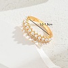Exquisite Copper Inlaid Zircon Pearl Fashion Ring for Women Party Gift LE9138-1-1