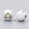 Electroplate Glass Beads EGLA-S178-11I-02-2