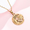 Moon & Star & Sun 304 Stainless Steel Pendant Necklaces NJEW-H059-14G-1