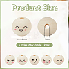 120Pcs 6 Styles Printed Wood European Beads WOOD-OC0004-44-2