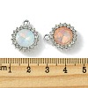 UV Plating Alloy with Mixed Color Glass Rhinestone Pendants FIND-B039-04P-3