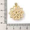 Rack Plating Brass Micro Pave Cubic Zirconia Pendants KK-P241-38G-3