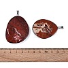 Natural Red Jasper Pendants G-N362-04P-03-3