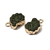 Dyed Synthetic Lava Rock Pendants G-P614-05G-10-2