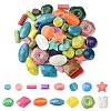 70Pcs 14 Style Crackle Opaque Acrylic Beads OACR-YW0001-64A-1