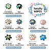 60Pcs 10 Style Alloy Enamel Bead Caps FIND-YS0001-16-4