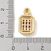 Rack Plating Brass Micro Pave Cubic Zirconia Pendants KK-A224-20G-4
