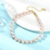 Natural Cultured Freshwater Pearl Potato Beaded Bracelets for Women BJEW-JB13620-1