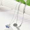 304 Stainless Steel Double Layered Necklaces NJEW-P320-14G-01-2