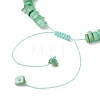 Adjustable Natural Freshwater Shell & Dyed Synthetic Turquoise Beads Braided Bead Bracelets for Women BJEW-JB13105-02-4