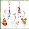 Christmas Theme DIY Diamond Painting Keychain Kit DRAW-PW0007-07I-1