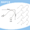 Unicraftale 300Pcs 316L Surgical Stainless Steel Earring Hooks STAS-UN0054-48-3