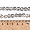 Electroplate Transparent Glass Beads Strands GLAA-H040-01D-4