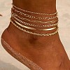 Alloy Chain Anklets Sets for Women WG886AF-02-1