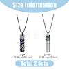 SUPERFINDINGS 2 Sets 2 Style Stainless Steel Perfume Bottle Necklaces Set NJEW-FH0001-08-2