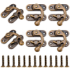 6Pcs Iron Latch Hook Hasp Horn Lock with 24Pcs Screws IFIN-CP0003-01AB-7
