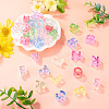 52Pcs 26 Styles UV Plating Transparent Acrylic European Beads OACR-TA0004-82-5