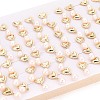 Brass Natural Pearl Dangle Stud Earrings PEAR-N017-07J-5