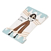 Rectangle Girl Print Paper Hair Clip Display Cards CDIS-M007-03A-3