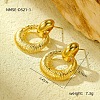 304 Stainless Steel Stud Dangle Earrings for Women WG4D4B8-03-1
