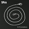 Brass Round Snake Chain Necklace with Lobster Claw Clasps MAK-YW0001-14A-1