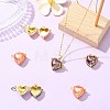 6Pcs 2 Colors Brass Enamel Prayer Box Pendants KK-CJ0005-80-6