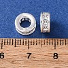 Brass Micro Pave Clear Cubic Zirconia European Beads KK-C157-25S-3