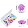 40Pcs 10 Colors Food Grade Eco-Friendly Silicone Beads SIL-CA0001-46-2