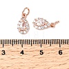 Brass Micro Pave Cubic Zirconia Charms LS-RB-I077-15RG-RS-1-3