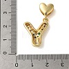 Rack Plating Brass Micro Pave Clear Cubic Zirconia Perdants KK-C067-12G-Y-3