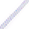 1 Strand Electroplate Transparent Glass Beads Strands EGLA-TADJ0001-15G-2