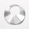 Tarnish Resistant Flat Round 201 Stainless Steel Pendants STAS-O082-09-2