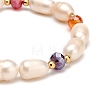 Natural Pearl Beaded Bracelets for Mom Women Girl BJEW-TA00010-4