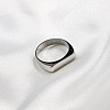 Rectangle Titanium Steel Finger Rings for Men FS-WGDBD74-06-1