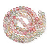 Baking Painted Crackle Glass Bead Strands X1-DGLA-R053-03K-2