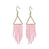 Glass Beaded Dangle Earrings EJEW-MZ00749-02-3
