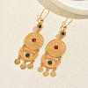 Alloy Flat Round Hoop Earrings HY5125-5