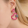Sports Theme Acrylic Dangle Stud Earrings FS-WG8F5BD-04-2