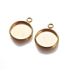 Brass Pendant Cabochon Settings KK-WH0033-04G-2