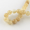 Coffee Watermelon Stone Glass Round Bead Strands LS-G-R342-6mm-18-2
